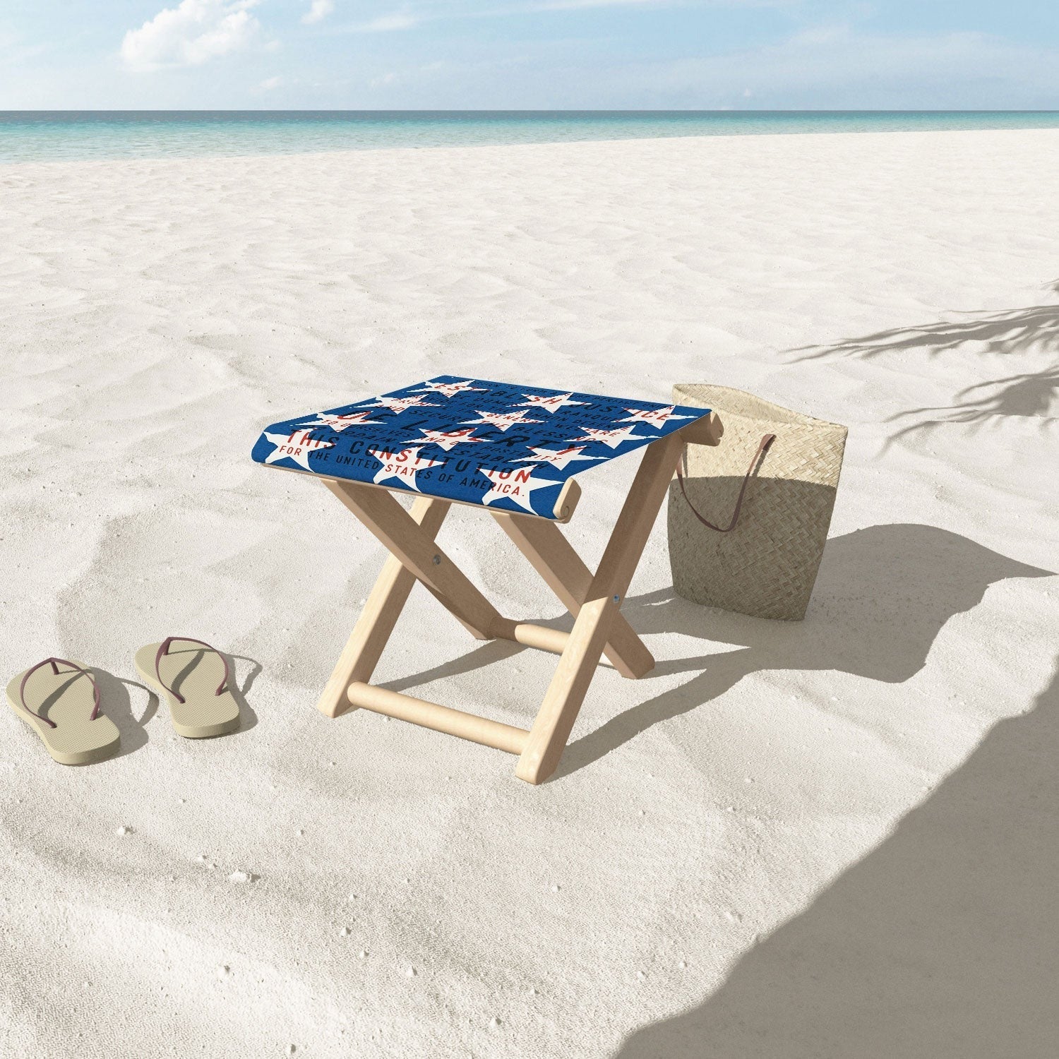 DENY Designs Starred Preamble Folding Stool
