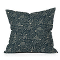 Little Om Pattern Shooting Stars blue Outdoor Throw Pillow