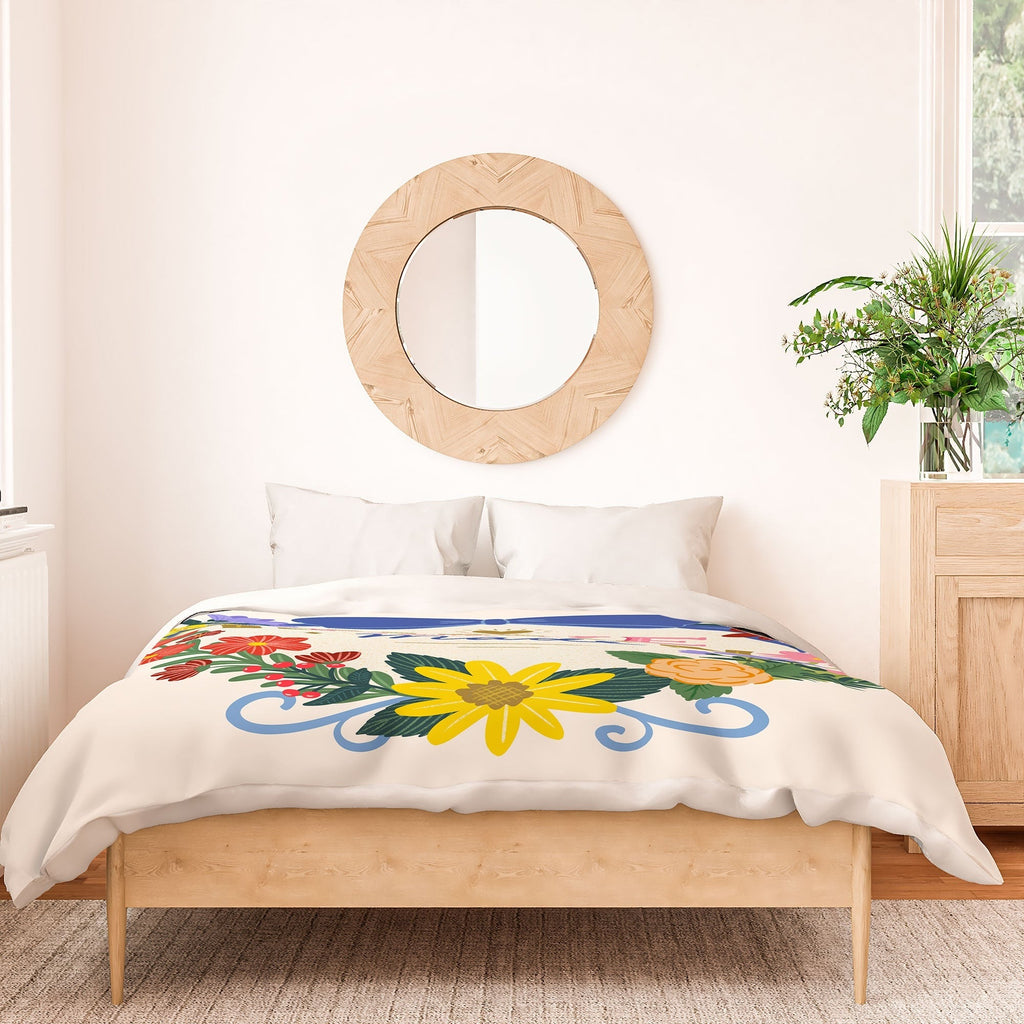 Design by Spark Love Human Made Floral Wreath Duvet Cover