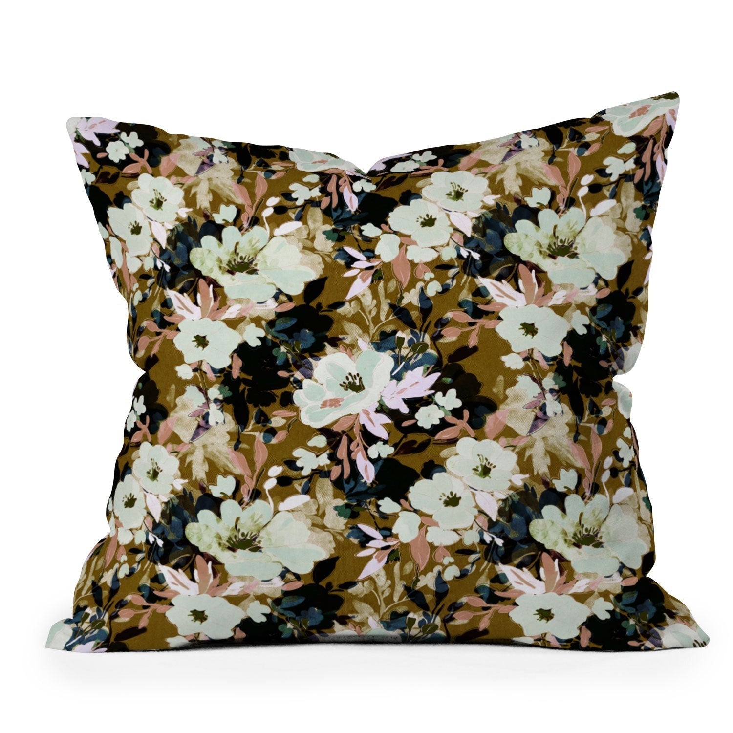 Marta Barragan Camarasa Romantic Floral Fusion Throw Pillow