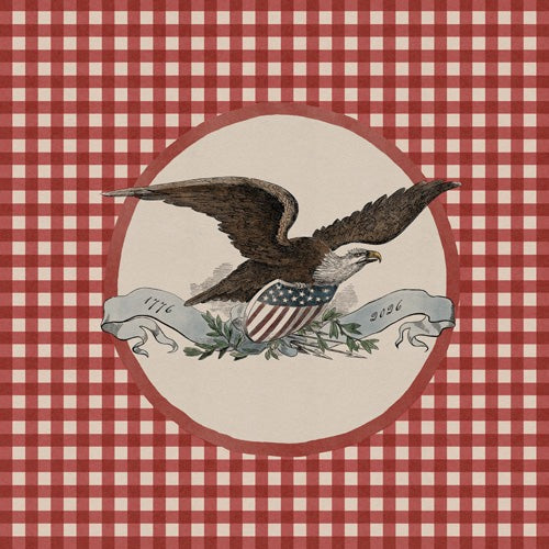 DENY Designs Gingham Eagle Shower Curtain