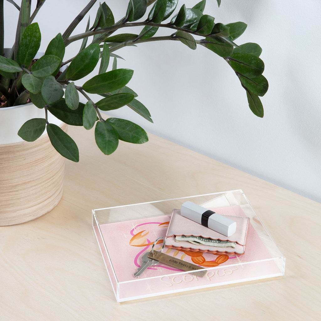 Little Om Zodiac Sign Scorpio Acrylic Tray