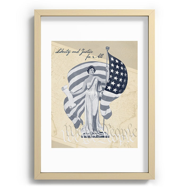 DENY Designs Liberty and Justice Woman Recessed Framing Rectangle