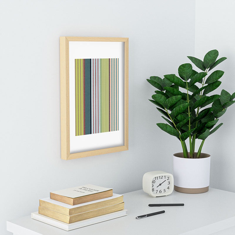 Marta Barragan Camarasa Colorful Stripe Delight Recessed Framing Rectangle