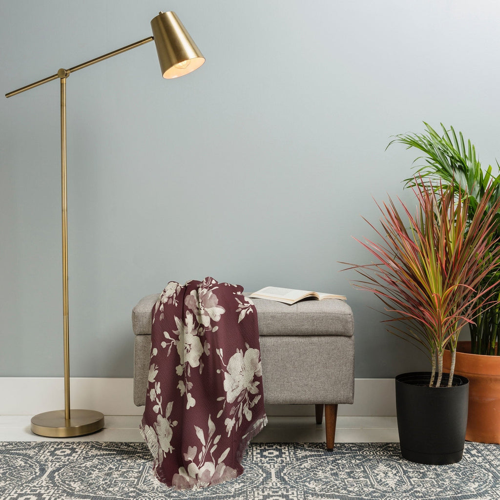 Marta Barragan Camarasa Antique Petal Romance Throw Blanket