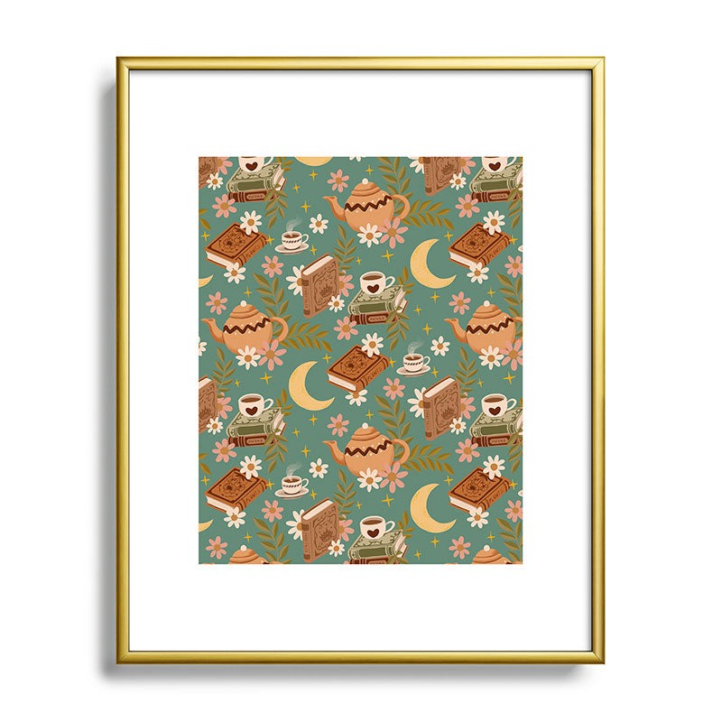 Avenie Moonlit Reading Nook I Metal Framed Art Print