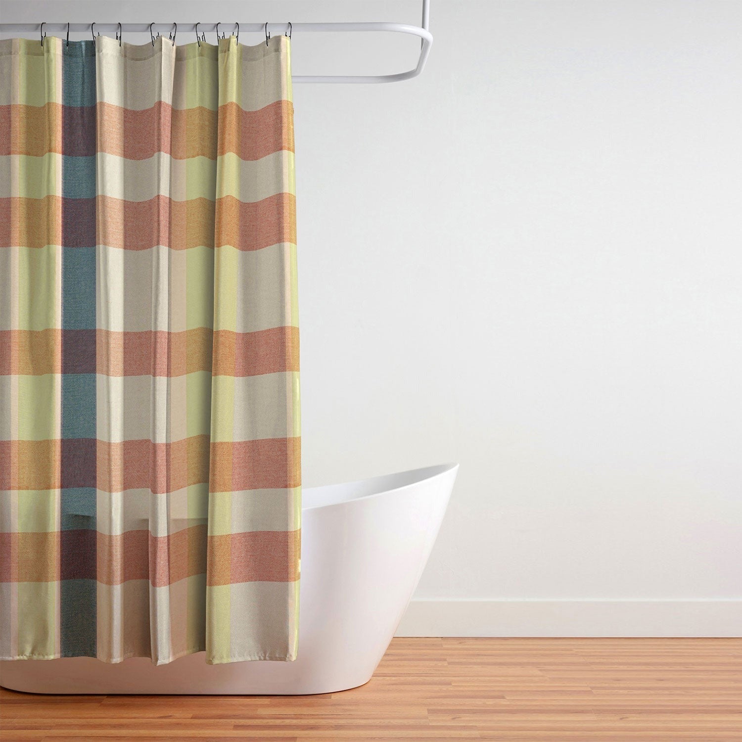 Marta Barragan Camarasa Retro Picnic Plaid Warm Tones Shower Curtain