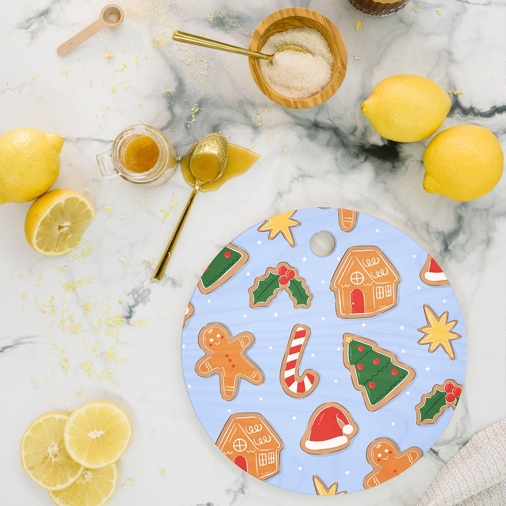 Love_Ryming Christmas Cookies Cutting Board Round