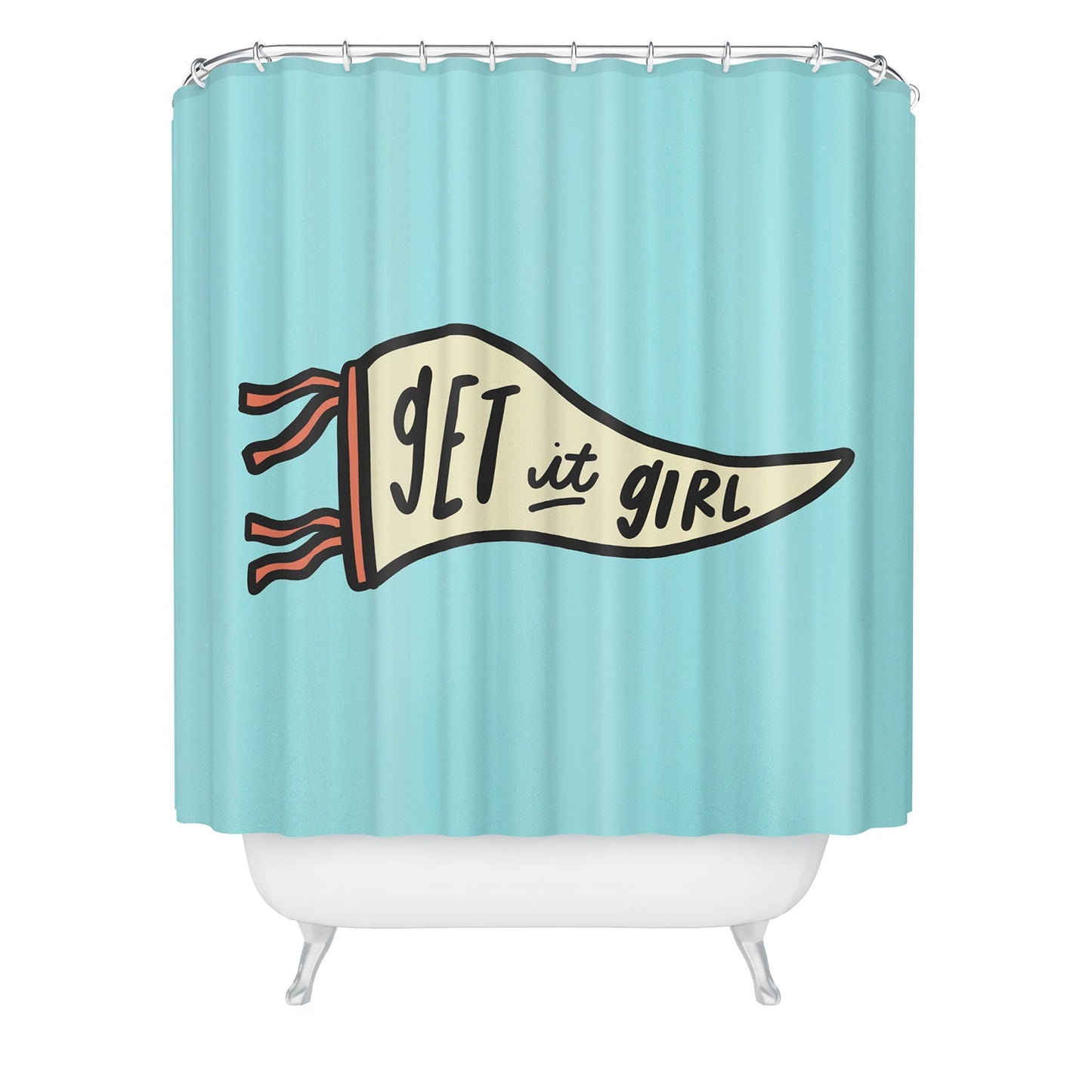 Craft Boner Get it girl center Shower Curtain