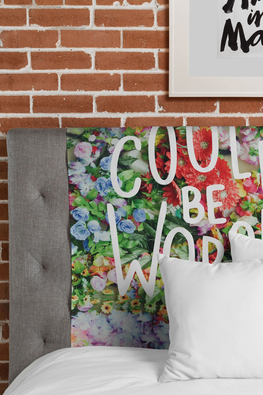 Craft Boner Shit could be worse floral typography Tapestry