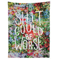 Craft Boner Shit could be worse floral typography Tapestry