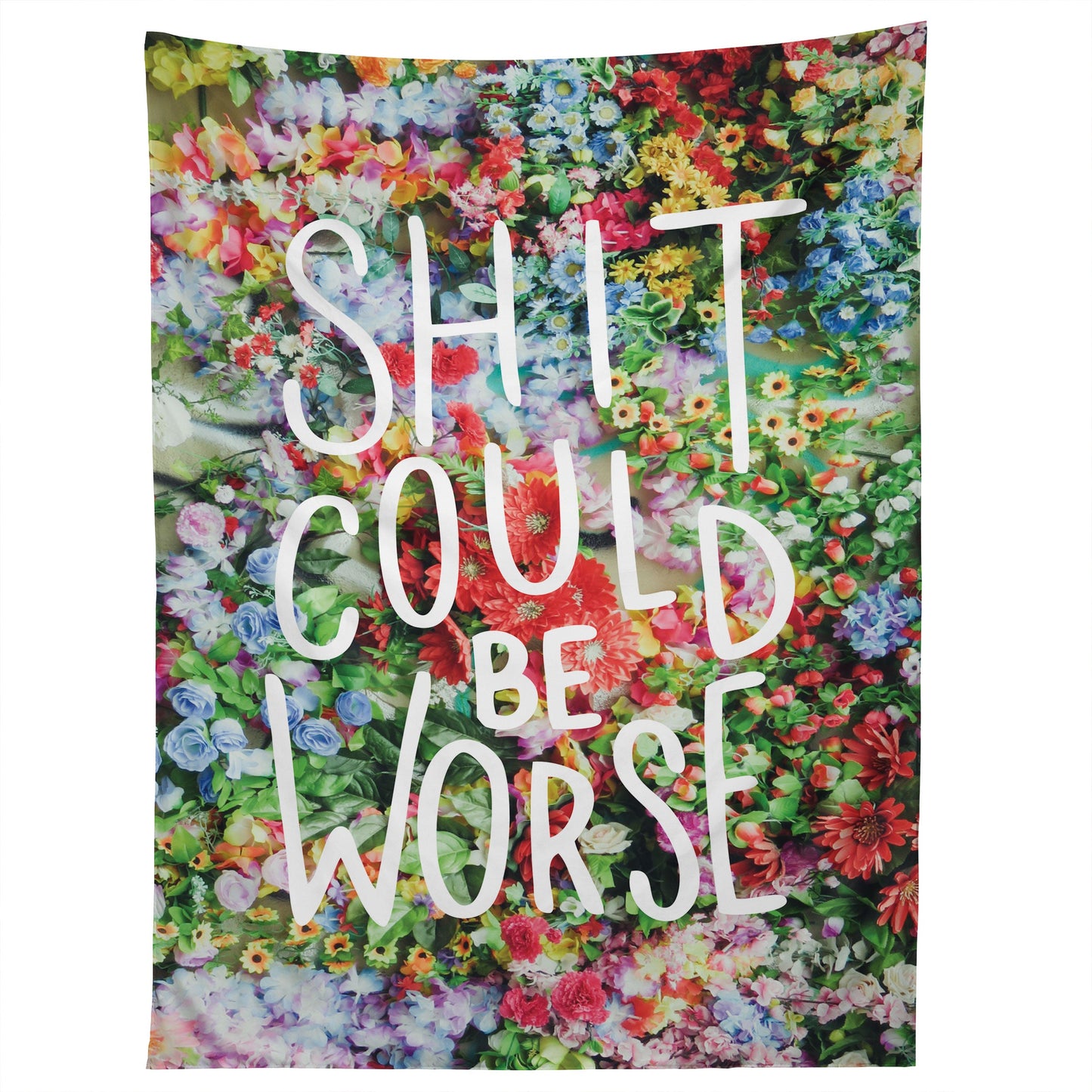 Craft Boner Shit could be worse floral typography Tapestry