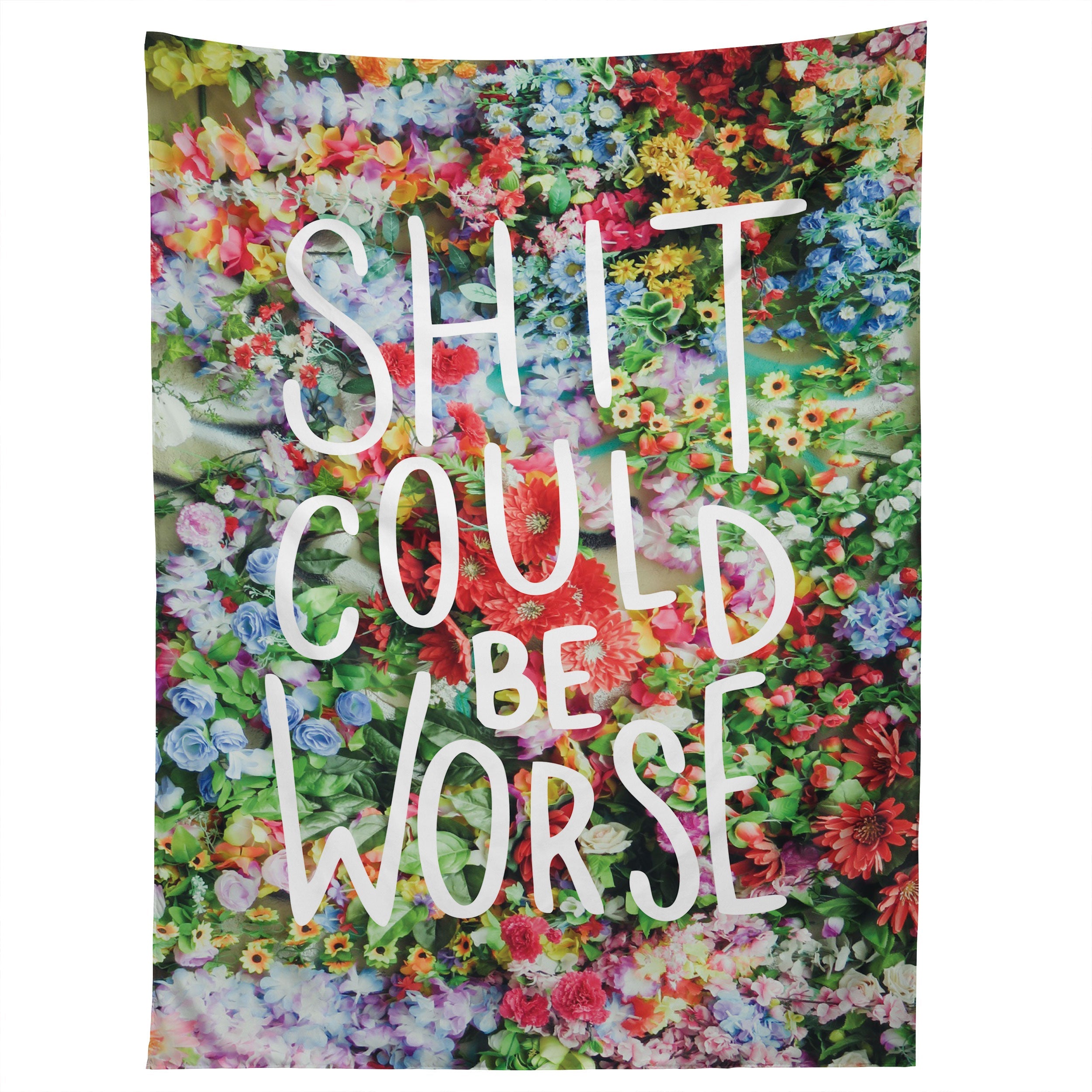 Craft Boner Shit could be worse floral typography Tapestry