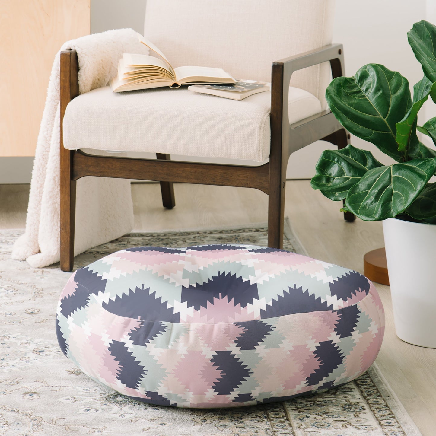 CraftBelly Spring Kilim Floor Pillow Round