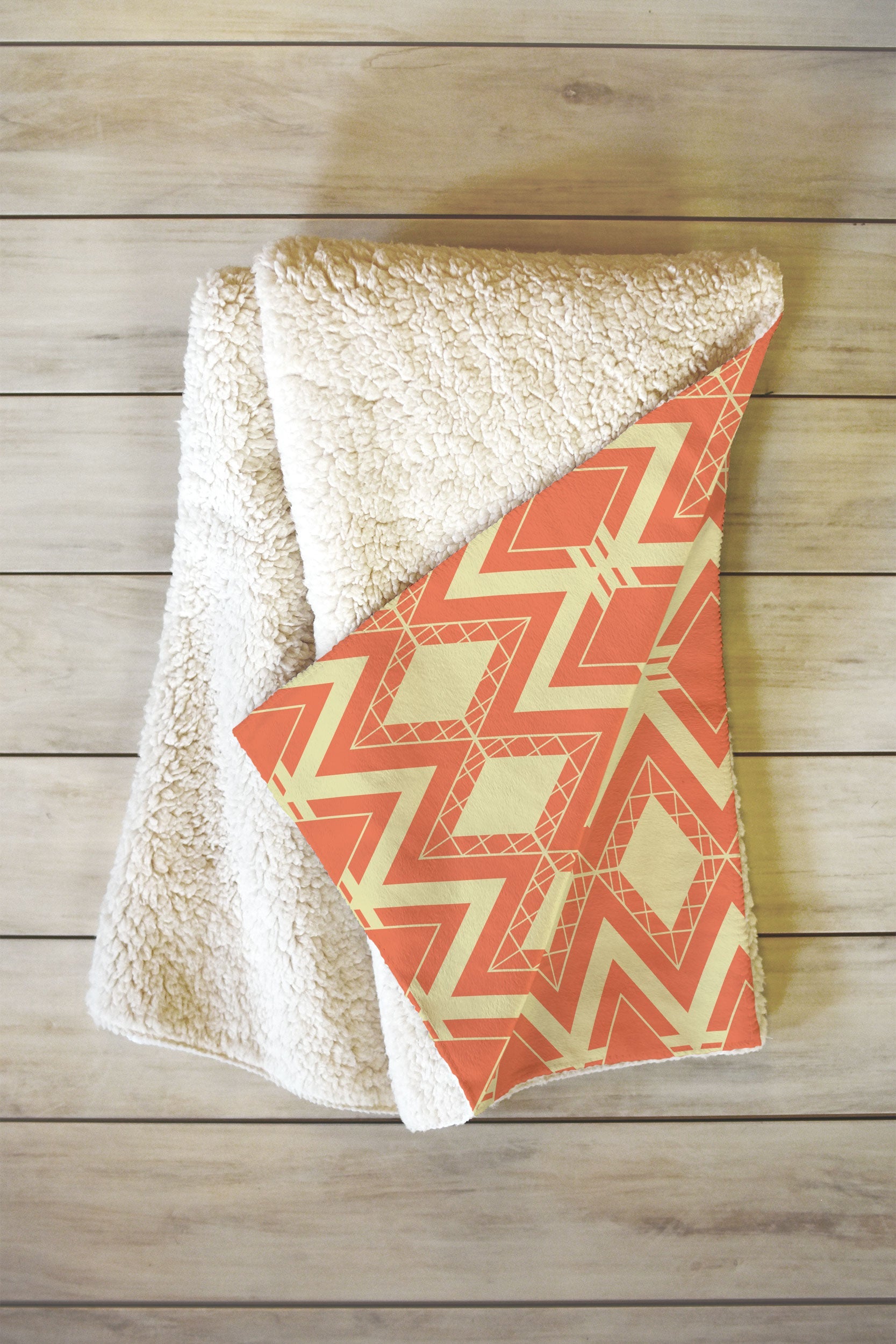 CraftBelly Tribal Persimmon Fleece Throw Blanket