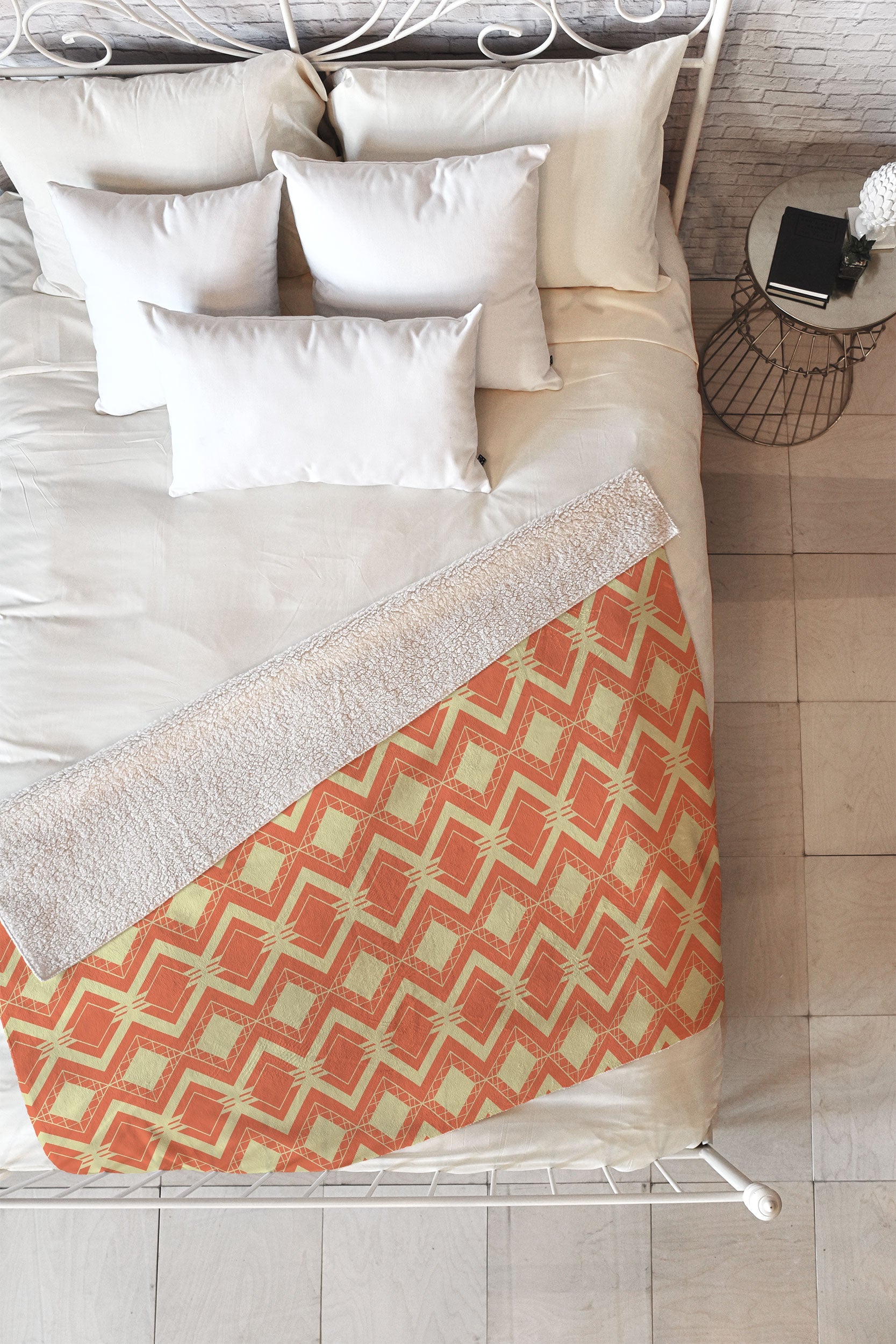 CraftBelly Tribal Persimmon Fleece Throw Blanket