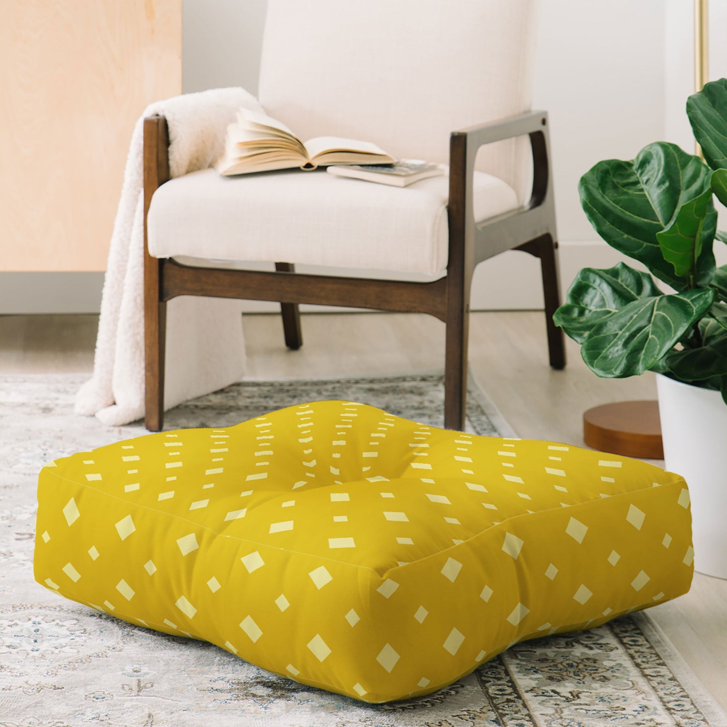 CraftBelly Twinkle Amber Floor Pillow Square