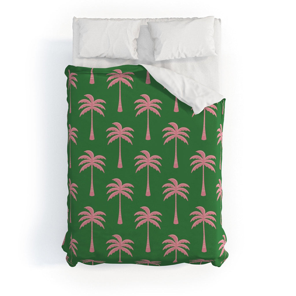 Design by Spark Pink Palm Tree Oasis Duvet Cover