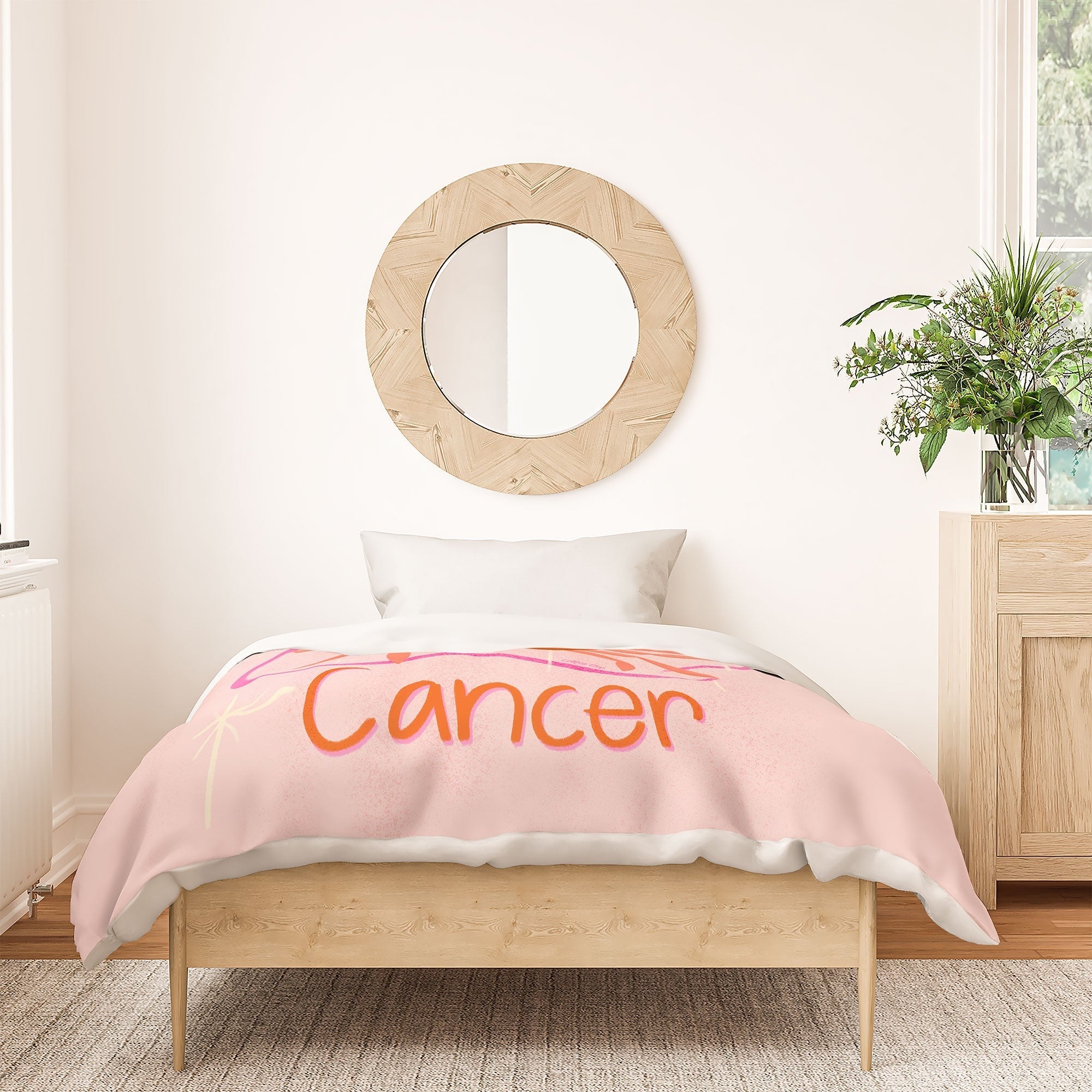 Little Om Zodiac Signs Cancer Duvet Cover