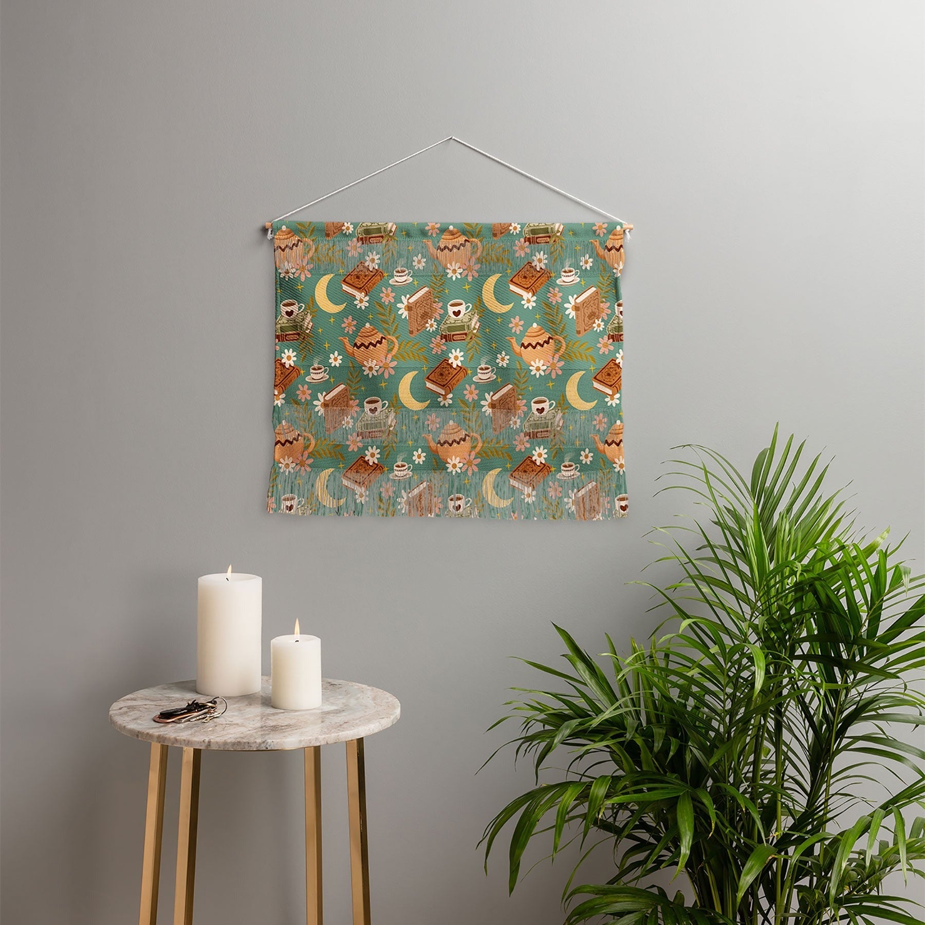 Avenie Moonlit Reading Nook I Wall Hanging Landscape