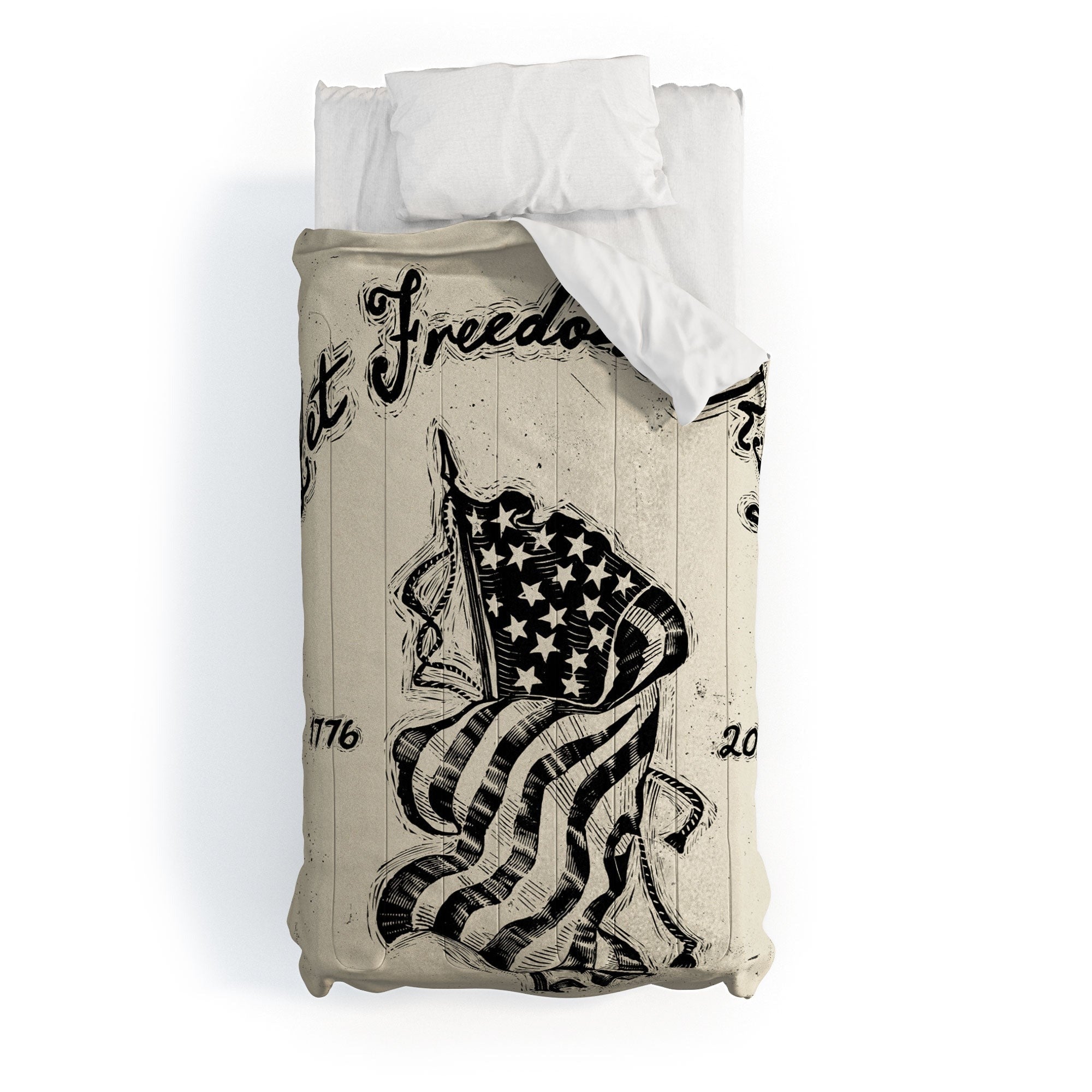 DENY Designs Let Freedom Ring Block Comforter
