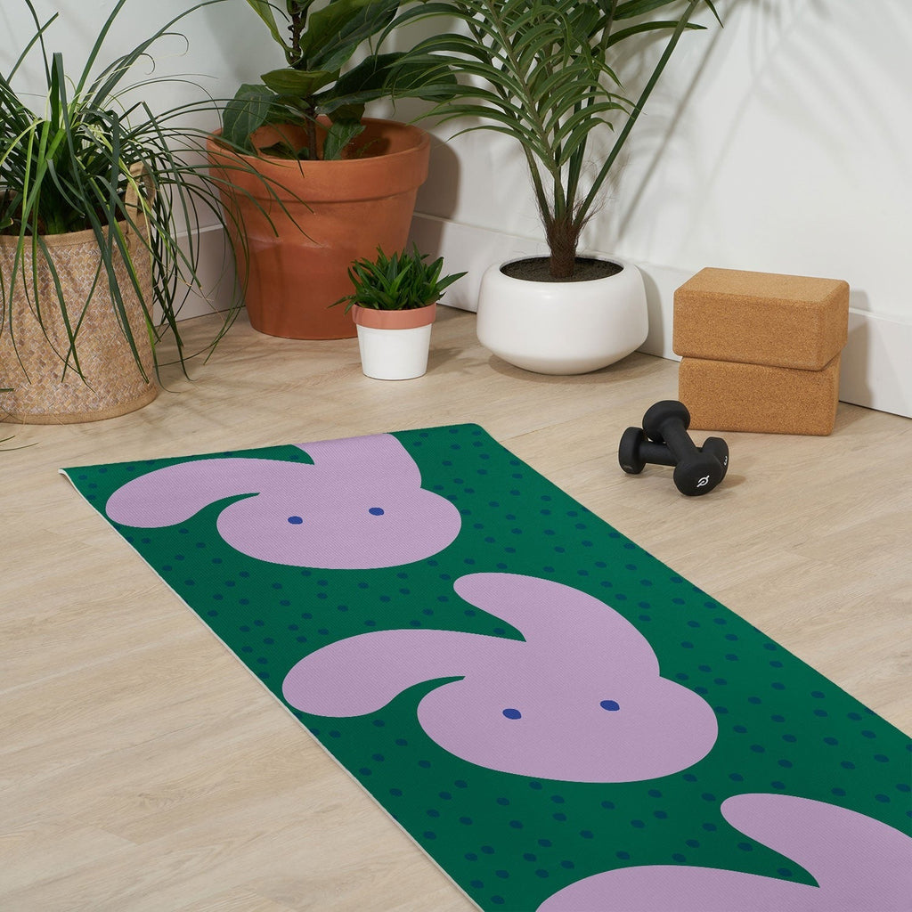 Camilla Foss Pebbles and Rabbit Yoga Mat