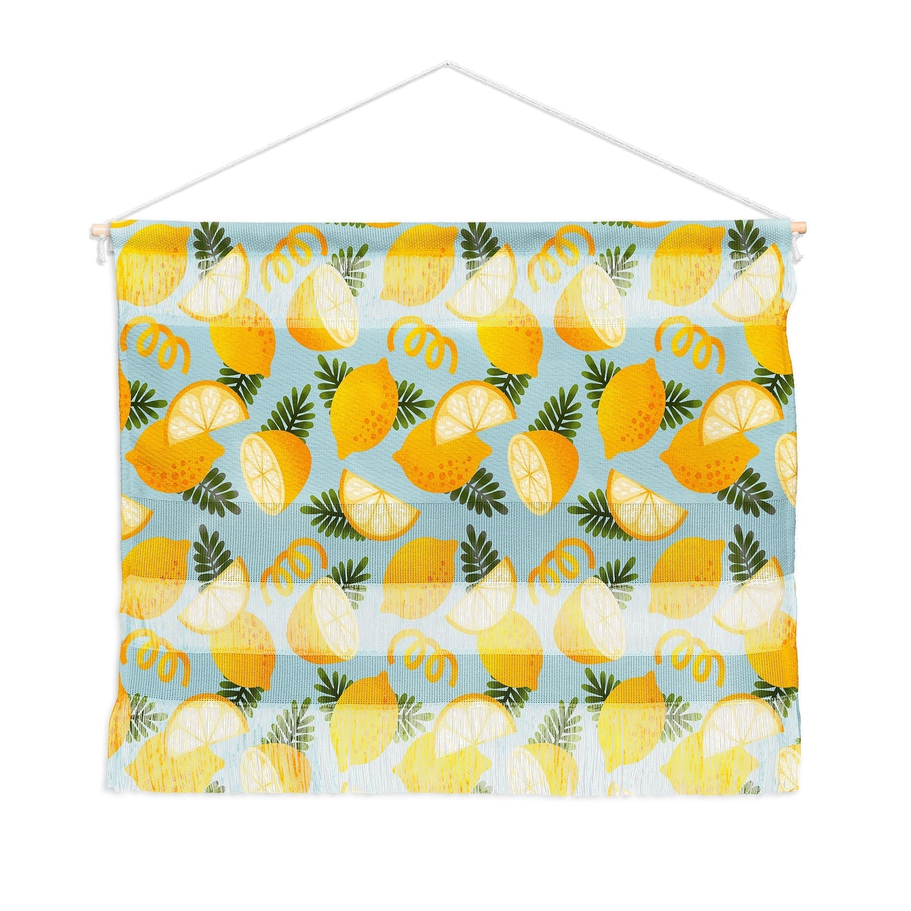 Jessica Molina Lemon Pattern on Sky Blue Wall Hanging Landscape