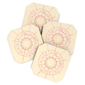 Little Om Zodiac Signs cream Coaster Set