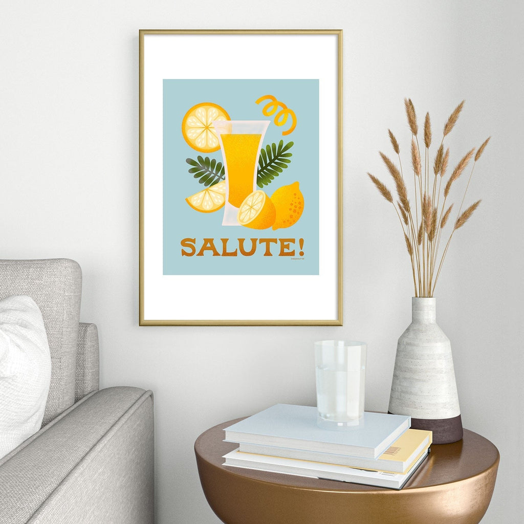 Jessica Molina Limoncello Cocktail Metal Framed Art Print