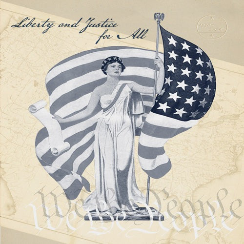 DENY Designs Liberty and Justice Woman Shower Curtain