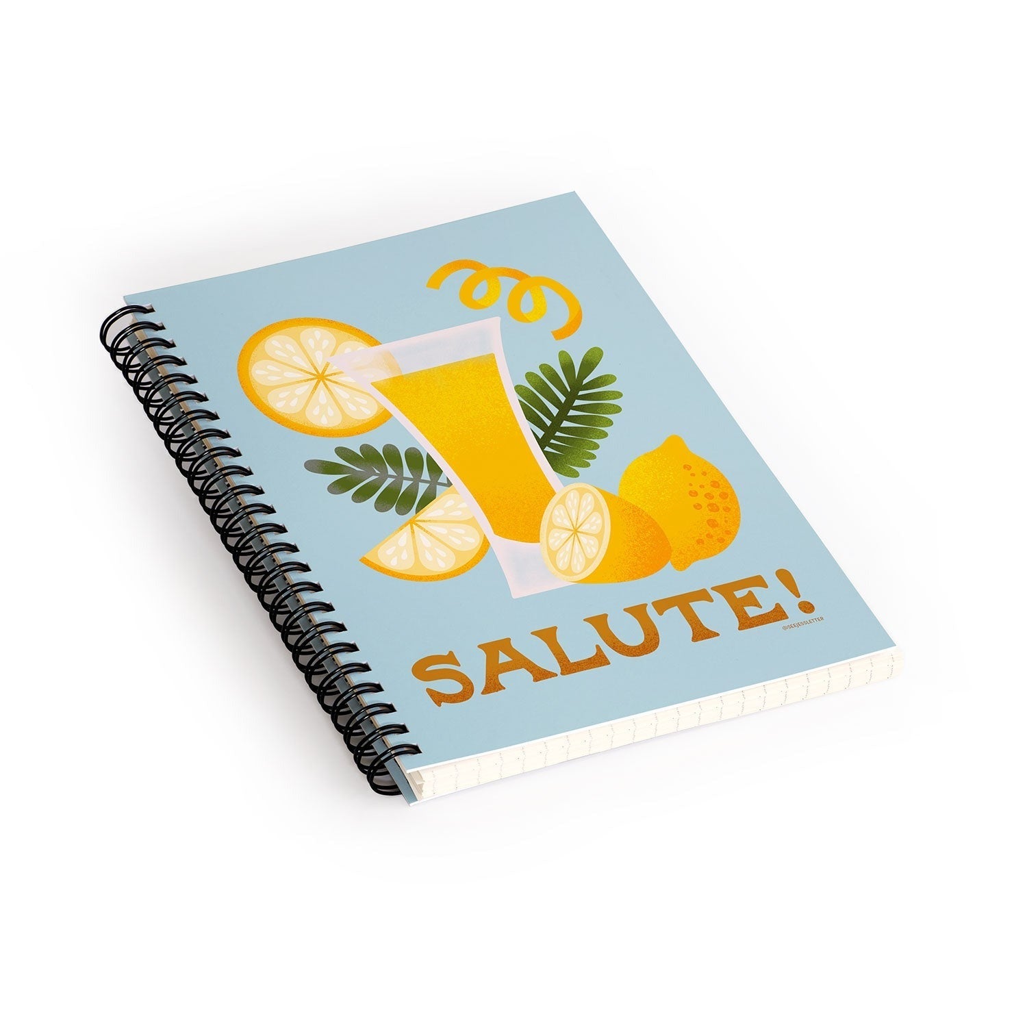 Jessica Molina Limoncello Cocktail Spiral Notebook