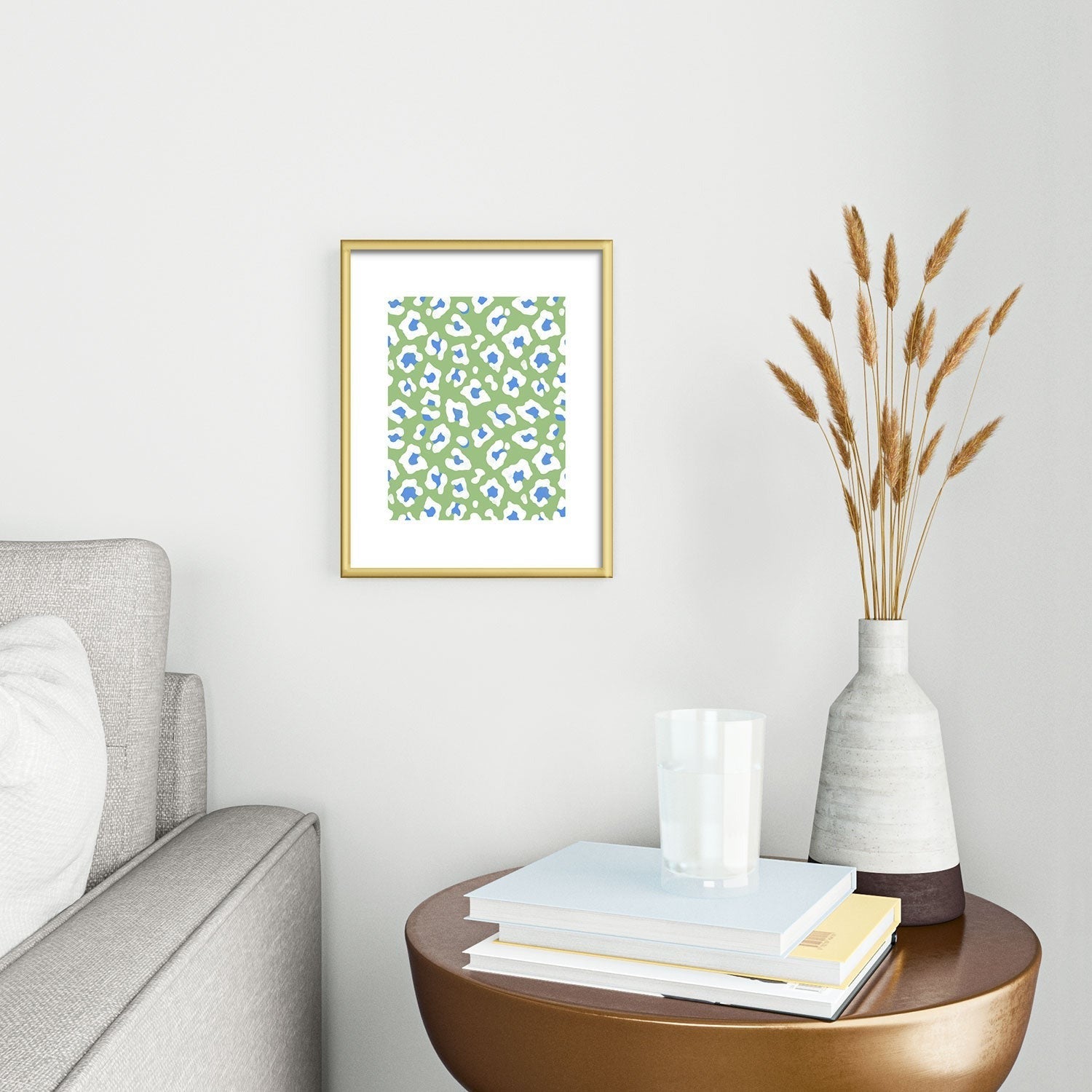 Avenie BR Cheetah Print Metal Framed Art Print