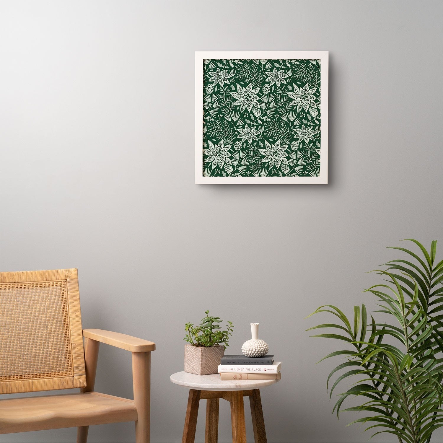 Pimlada Phuapradit Christmas Poinsettia Framed Wall Art