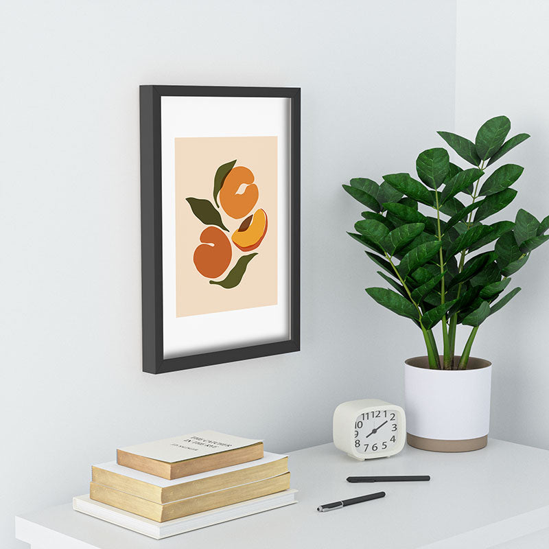 Cuss Yeah Designs Yellow Peaches Recessed Framing Rectangle