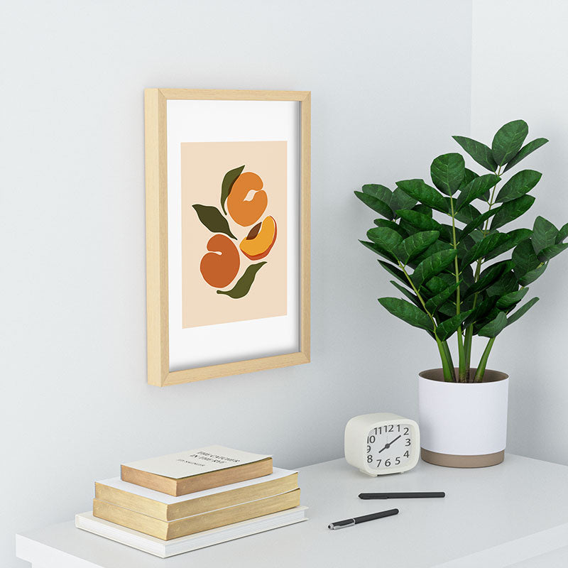 Cuss Yeah Designs Yellow Peaches Recessed Framing Rectangle