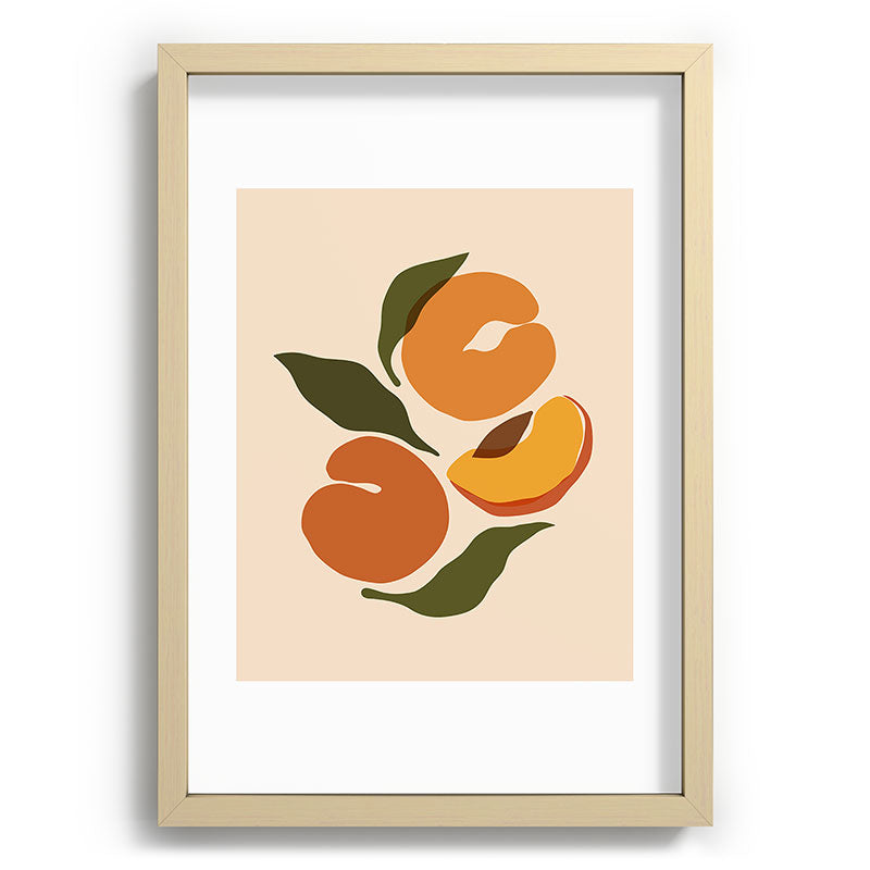 Cuss Yeah Designs Yellow Peaches Recessed Framing Rectangle