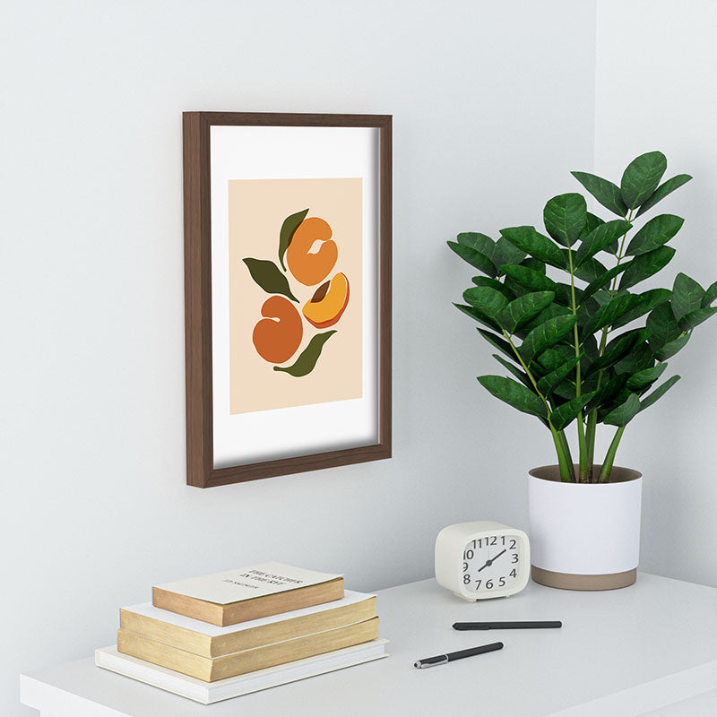 Cuss Yeah Designs Yellow Peaches Recessed Framing Rectangle