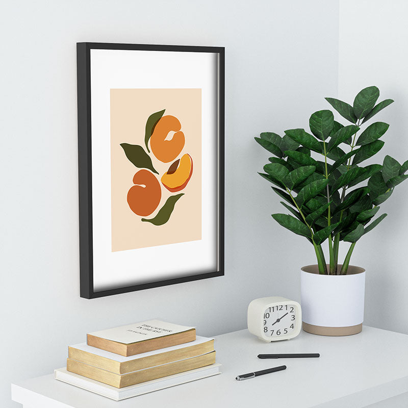 Cuss Yeah Designs Yellow Peaches Recessed Framing Rectangle