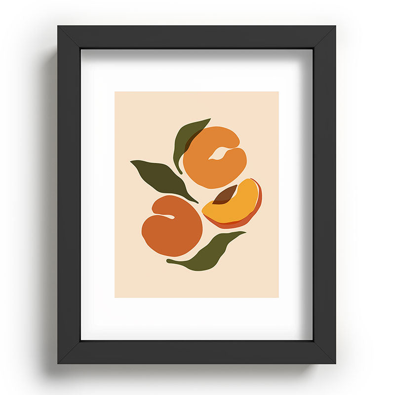 Cuss Yeah Designs Yellow Peaches Recessed Framing Rectangle