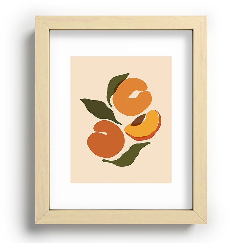 Cuss Yeah Designs Yellow Peaches Recessed Framing Rectangle