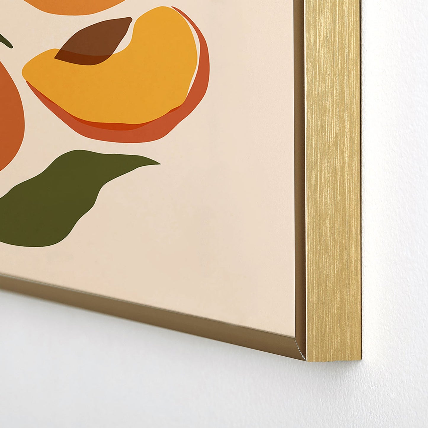 Cuss Yeah Designs Yellow Peaches Square Metal Framed Art Print