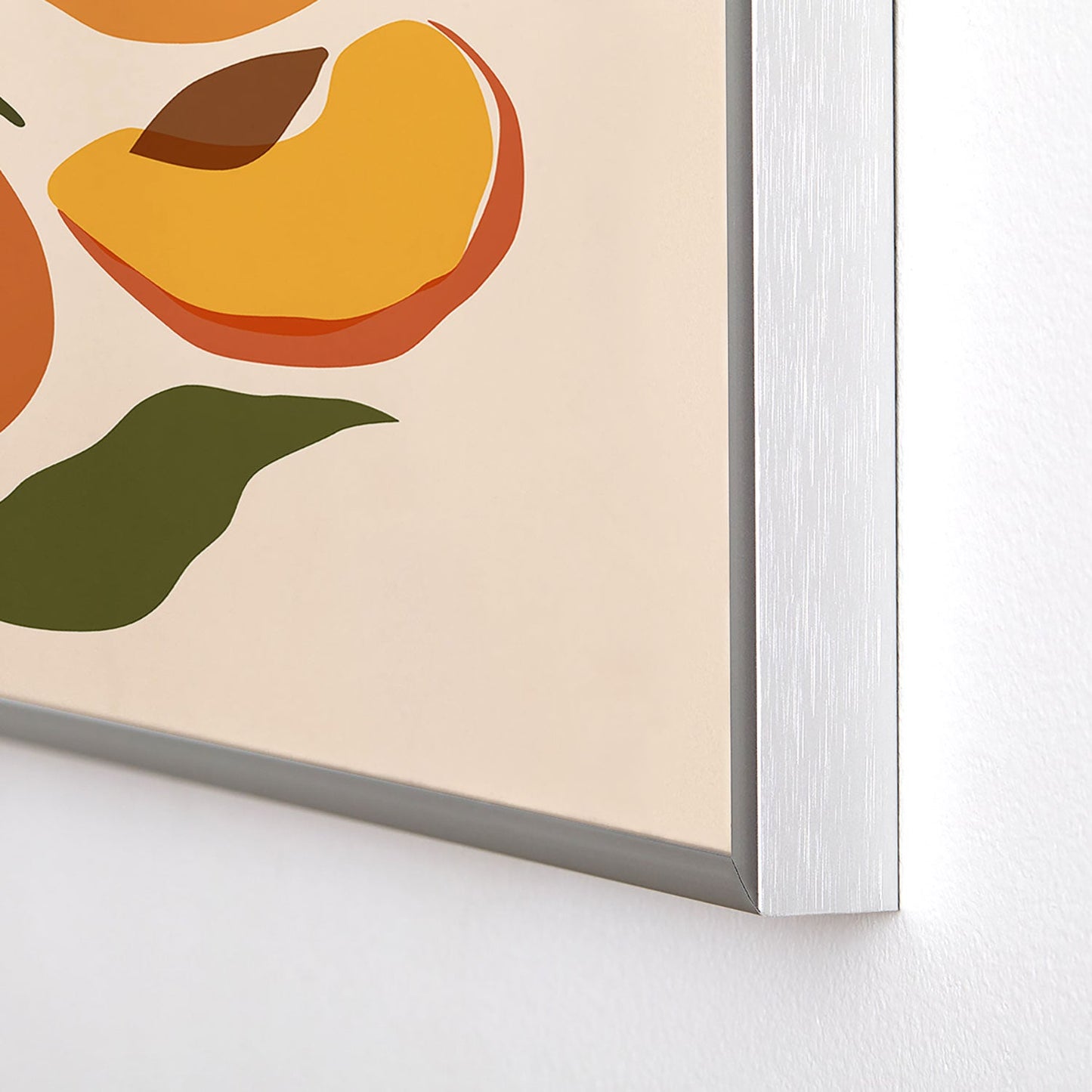 Cuss Yeah Designs Yellow Peaches Square Metal Framed Art Print