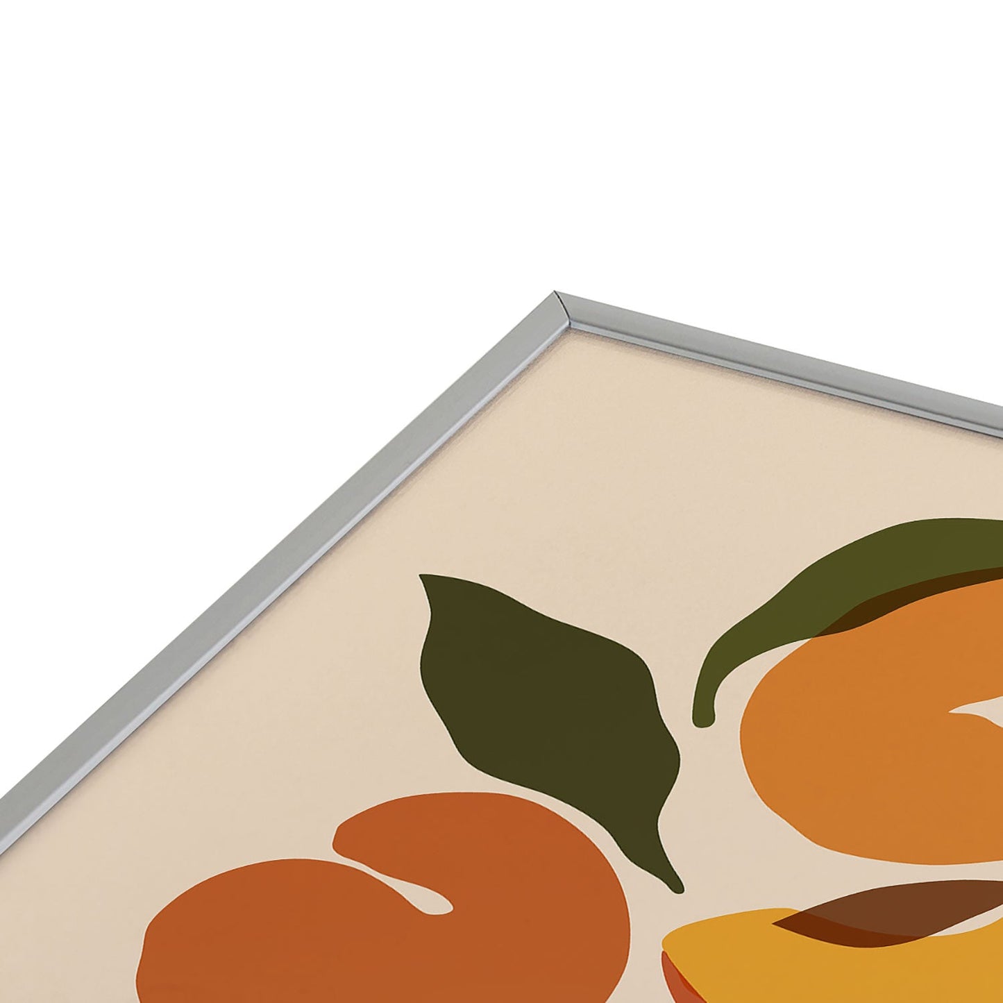 Cuss Yeah Designs Yellow Peaches Square Metal Framed Art Print