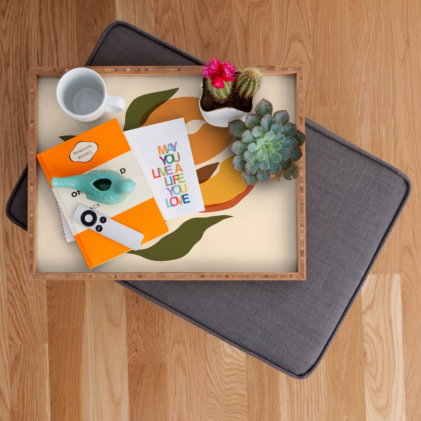 Cuss Yeah Designs Yellow Peaches Rectangular Tray