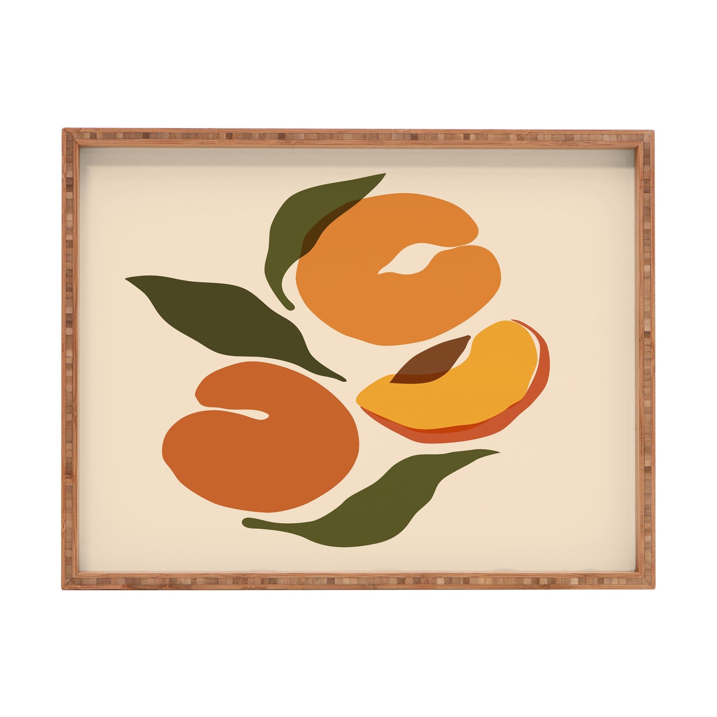 Cuss Yeah Designs Yellow Peaches Rectangular Tray