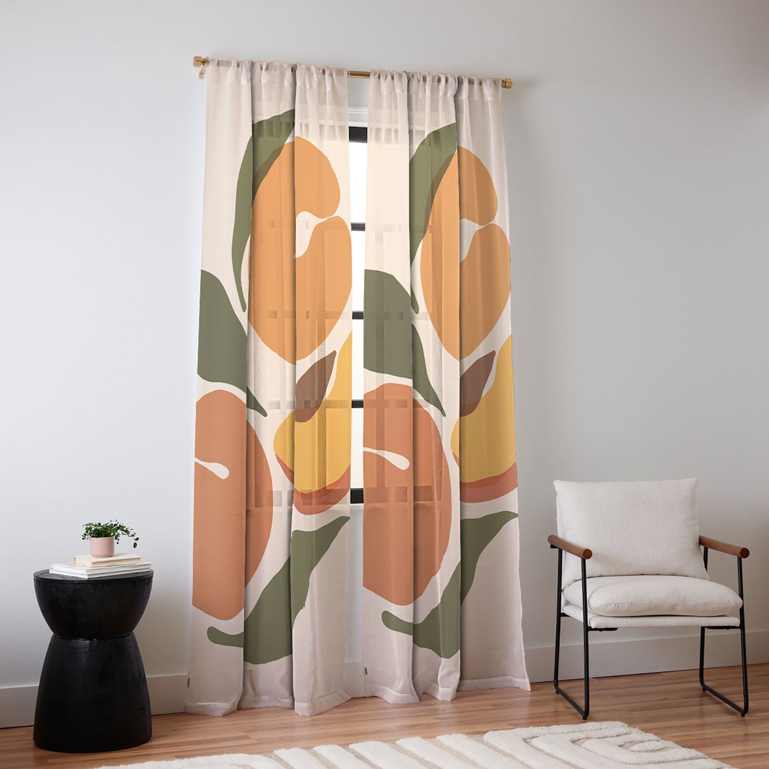Cuss Yeah Designs Yellow Peaches Sheer Non Repeat