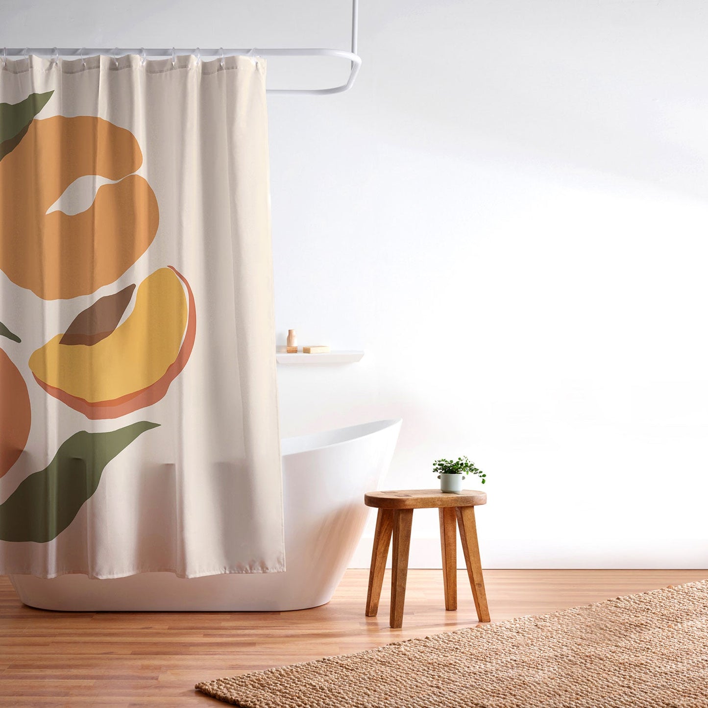 Cuss Yeah Designs Yellow Peaches Shower Curtain
