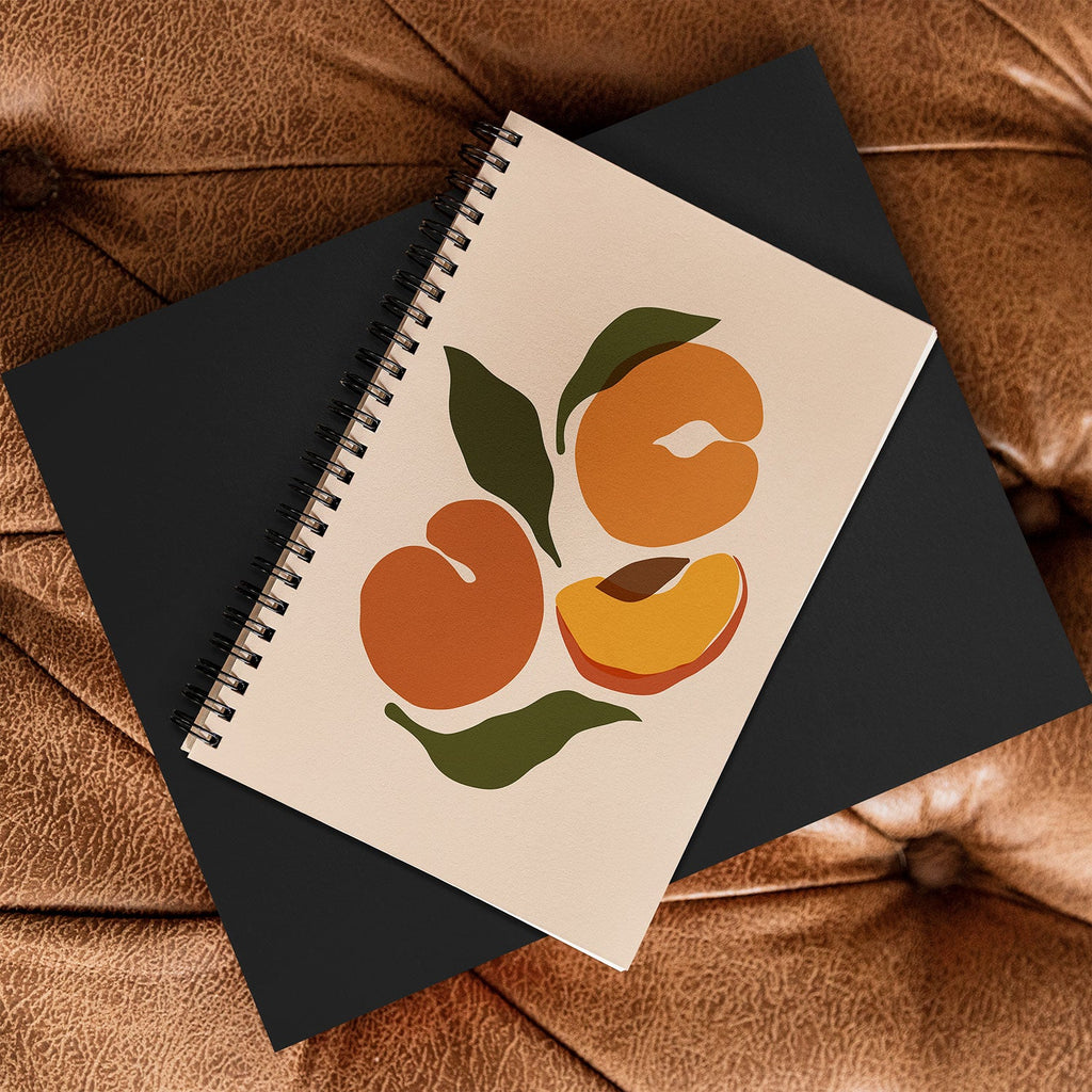 Cuss Yeah Designs Yellow Peaches Spiral Notebook