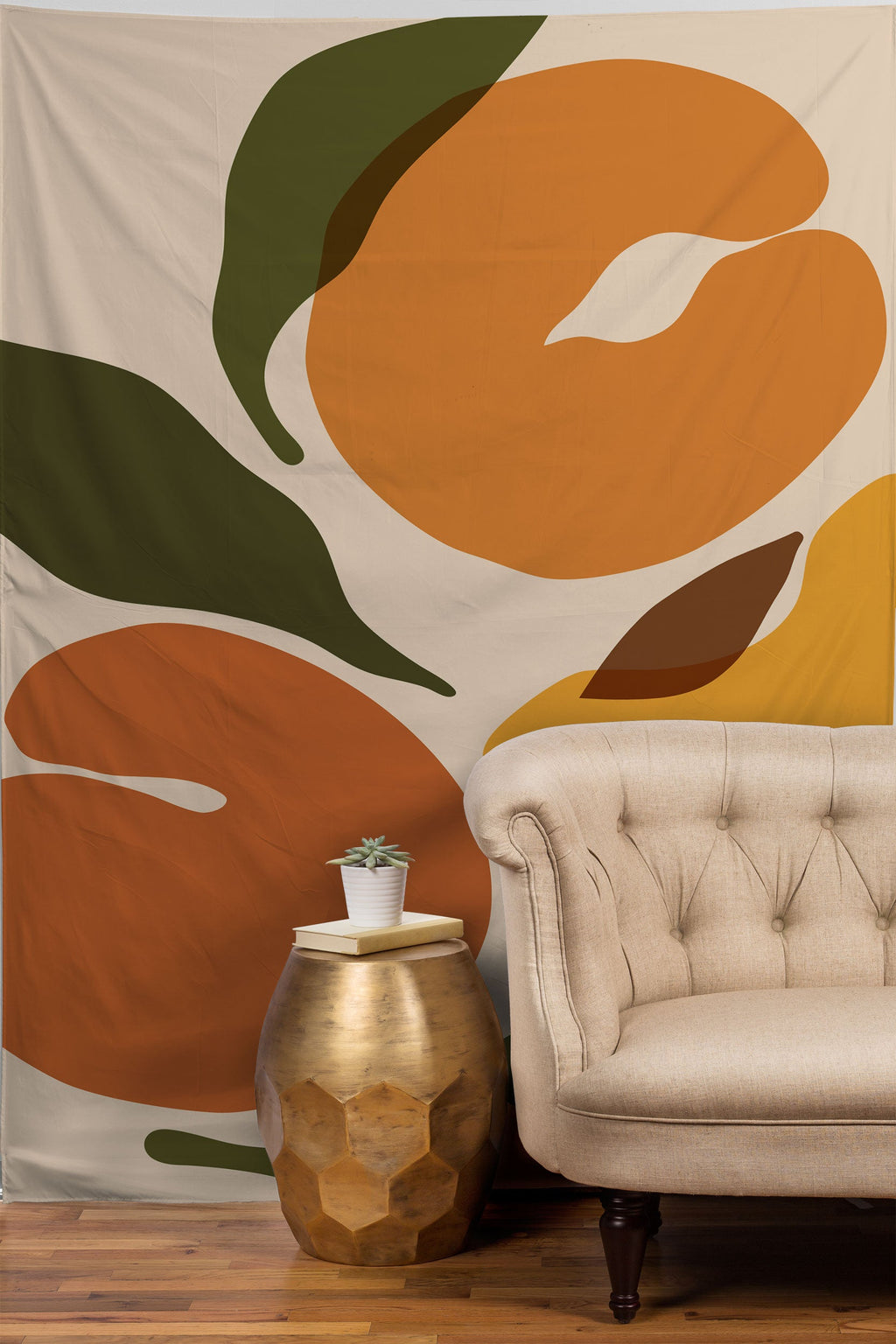 Cuss Yeah Designs Yellow Peaches Tapestry