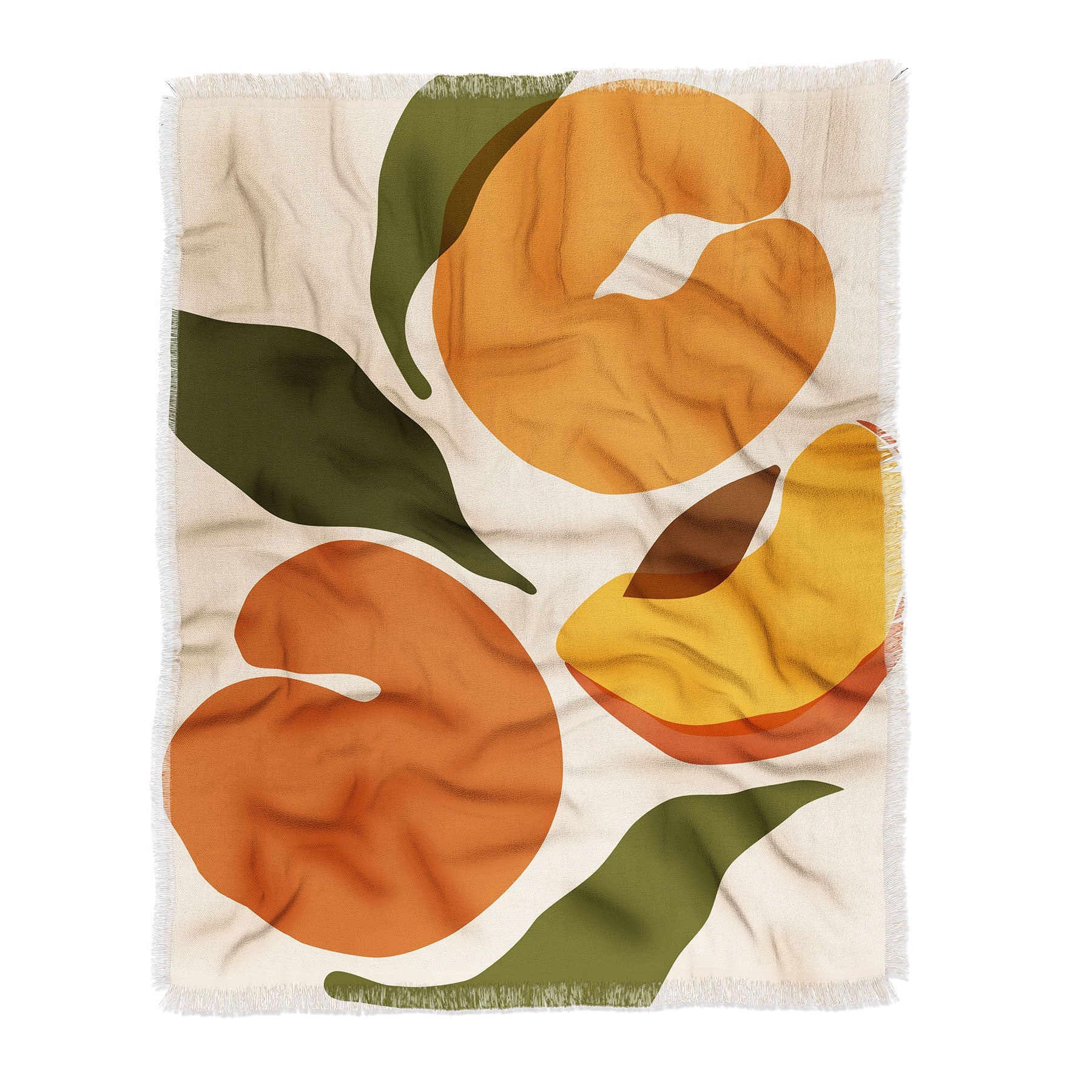 Cuss Yeah Designs Yellow Peaches Throw Blanket